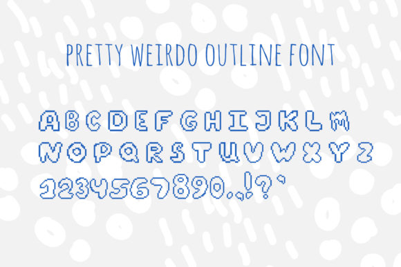 Pretty Weirdo Font PNG with transparent background - Preview 3