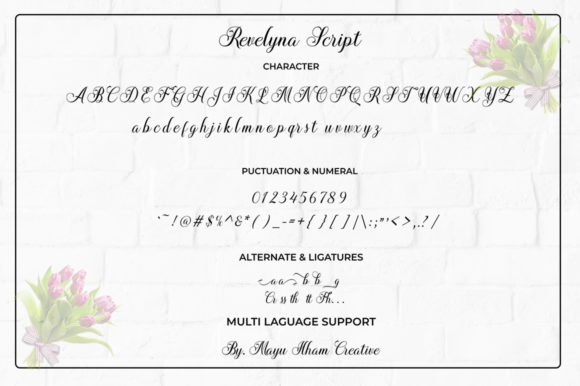 Revelyna Font PNG with transparent background - Preview 5