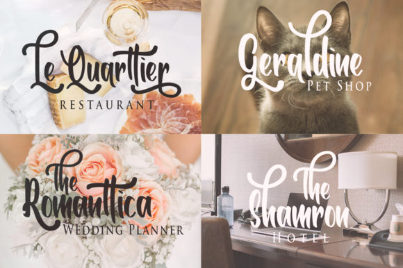 Romanttica Font PNG with transparent background - Preview 4