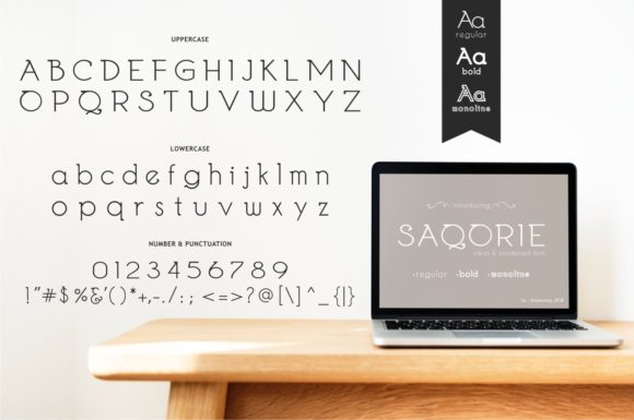 Saqorie Family Font PNG with transparent background - Preview 1