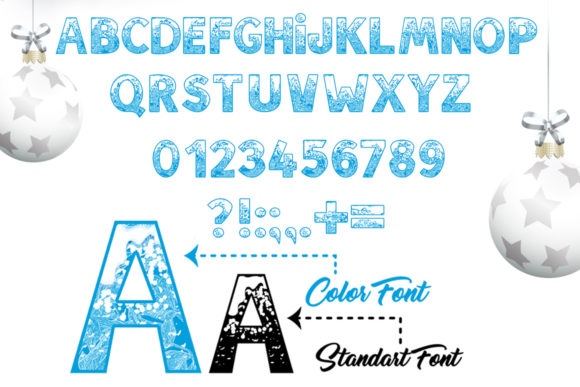 Snow Family Font PNG with transparent background - Preview 2