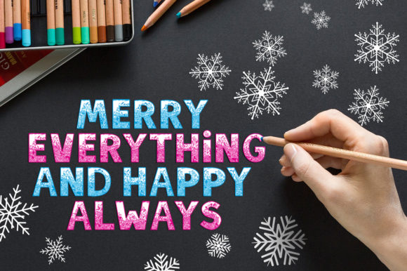 Snow Family Font PNG with transparent background - Preview 4