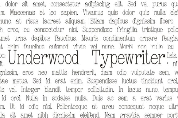 Underwood Typewriter Font by Intellecta Design preview