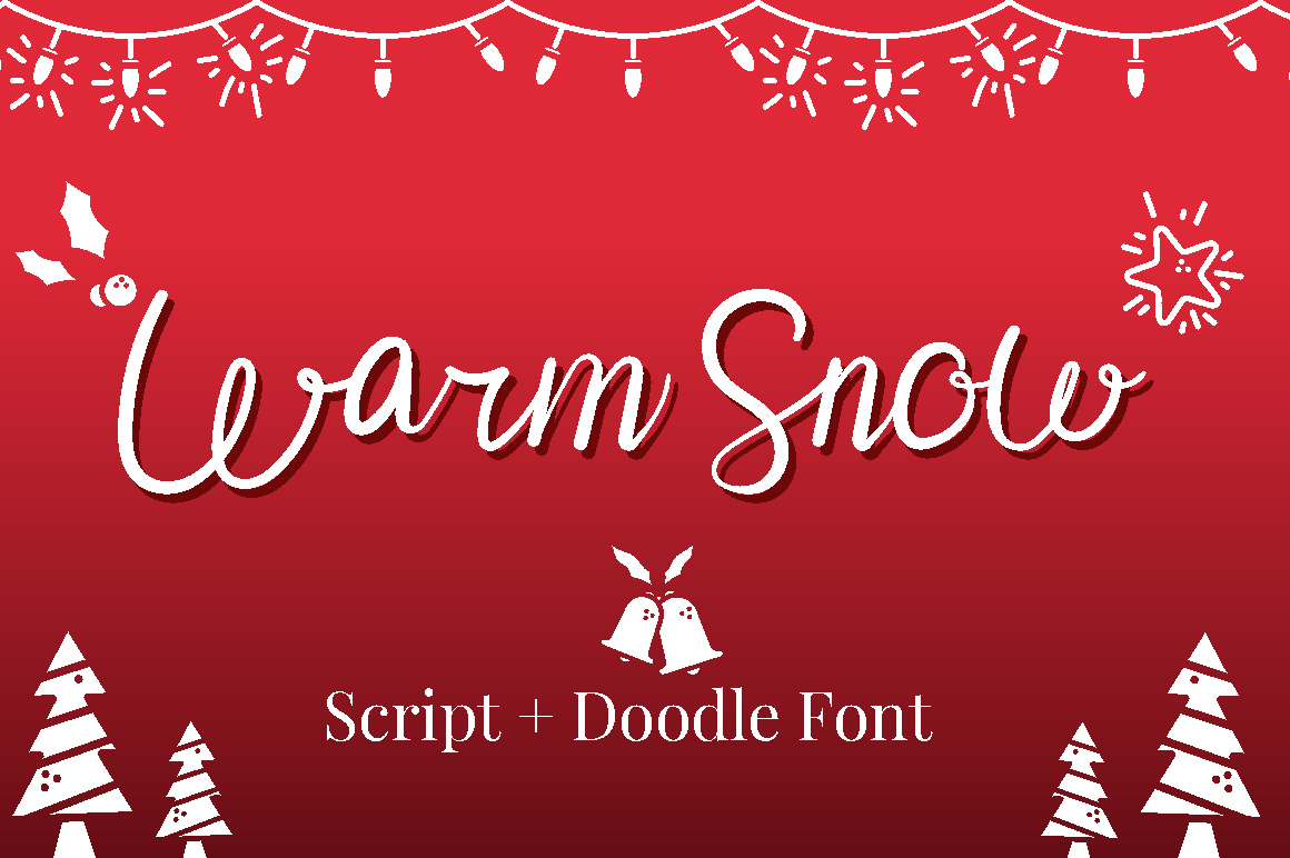 Warm Snow preview: script with winter dingbats