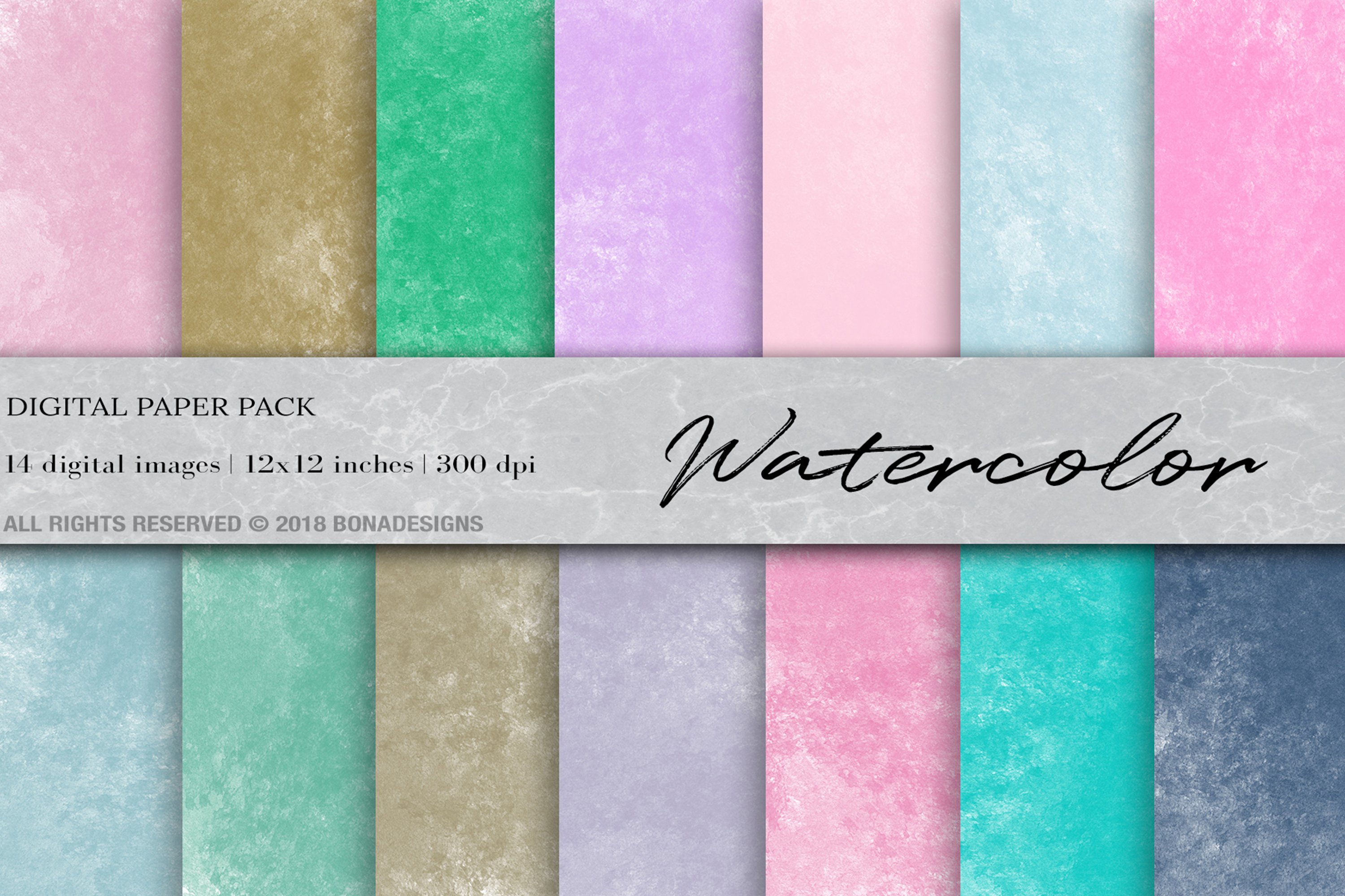 Watercolor Digital Paper Graphic by BonaDesigns · Creative Fabrica