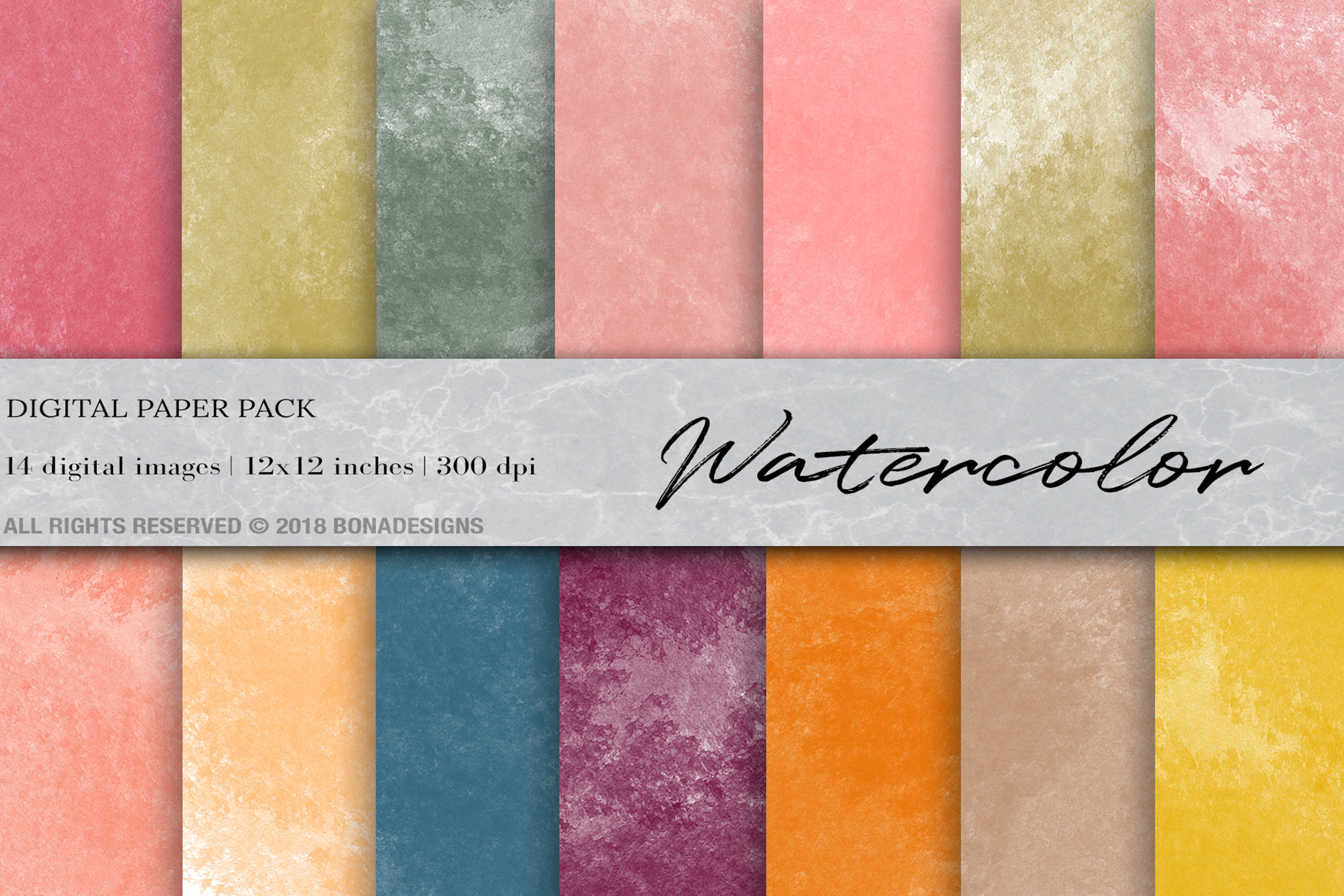 Watercolor Digital Paper Graphic by BonaDesigns · Creative Fabrica