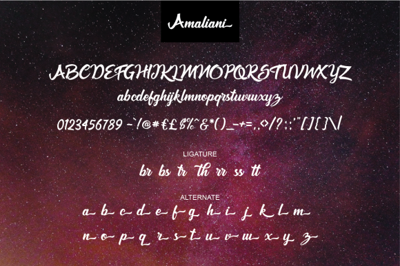 Amaliani Font PNG with transparent background - Preview 3
