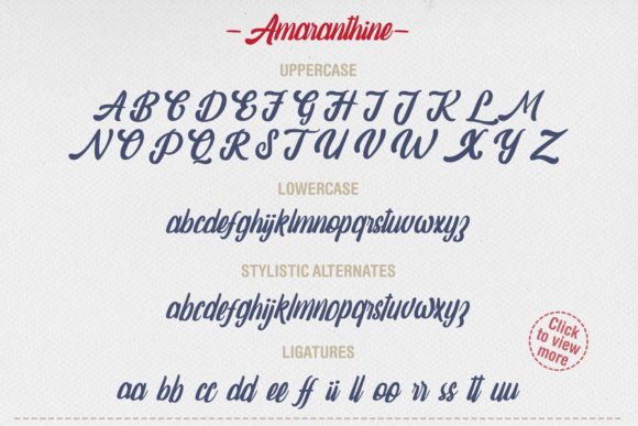 Amaranthine Script Font - Preview 2