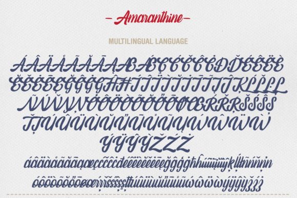 Amaranthine Script Font - Preview 4