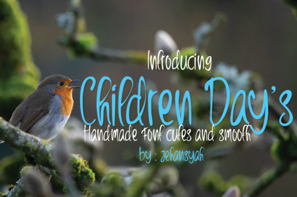 Children Day's Font PNG with transparent background - Preview 4