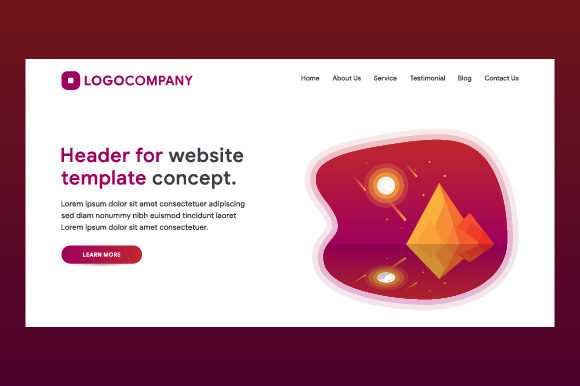 Flat and Gradient Concepts of Header Web Design for Website Gráfico Sites Por MrBrahmana