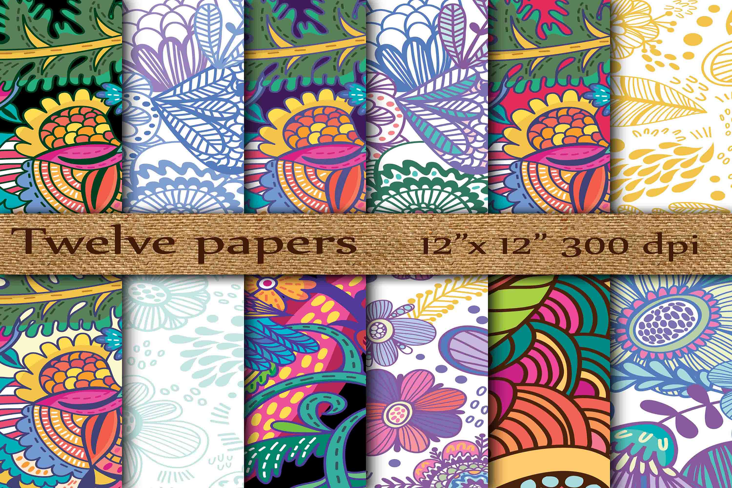 Pretty Paper Graphics Floral Digital Paper Graphic by twelvepapers · Creative Fabrica