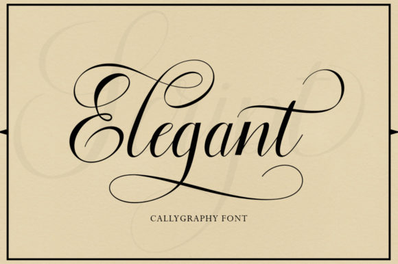 Floural Script Font PNG with transparent background - Preview 1