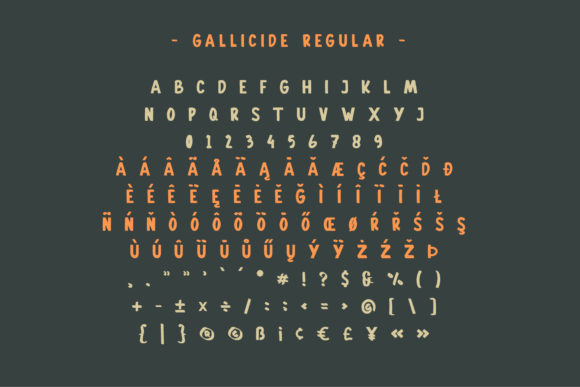 Gallicide Font PNG with transparent background - Preview 1
