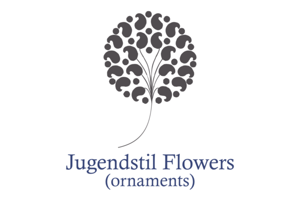 Jugendstil Flowers Font PNG with transparent background - Preview 4
