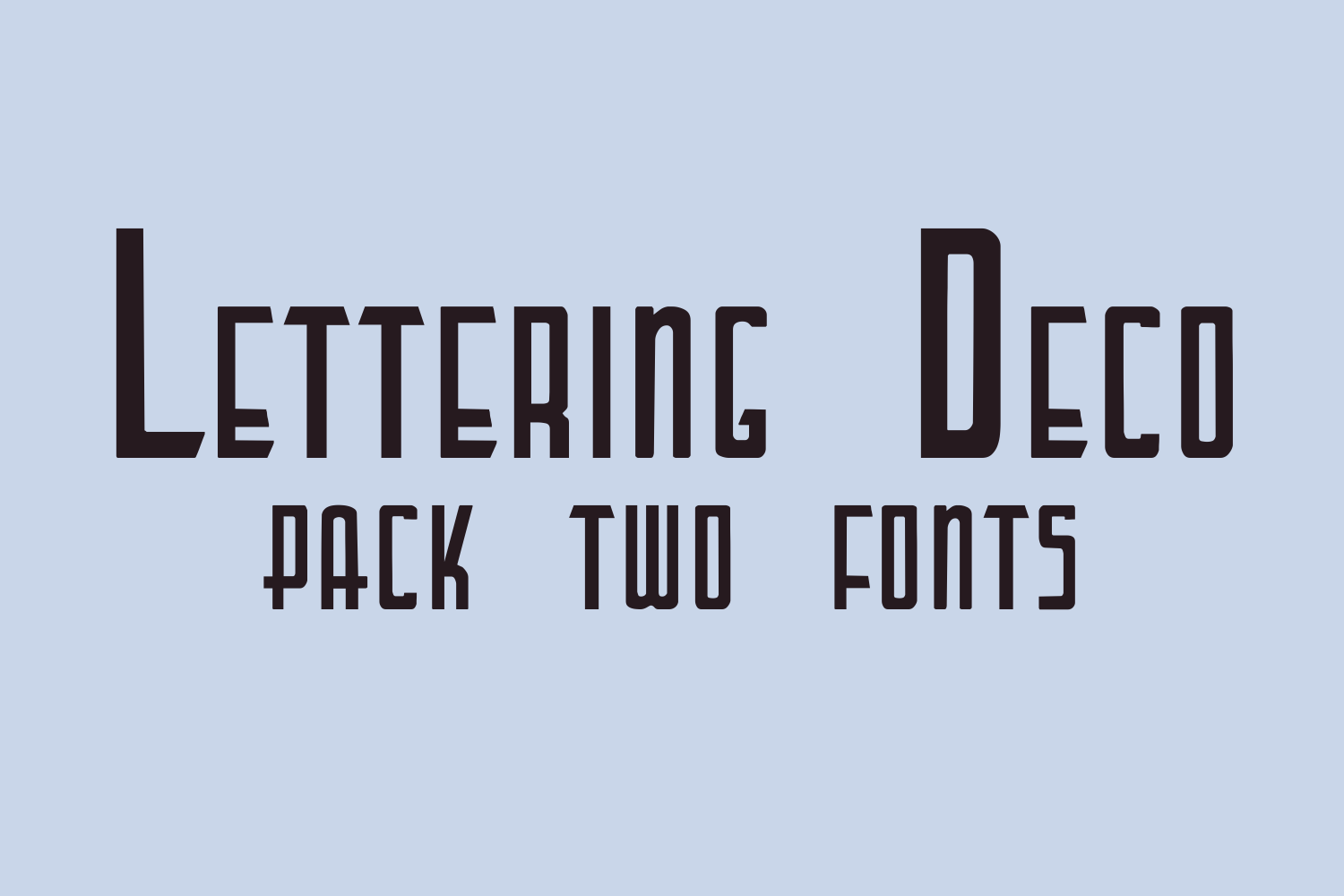 Lettering Deco preview — classic art deco lettering with shadow variant