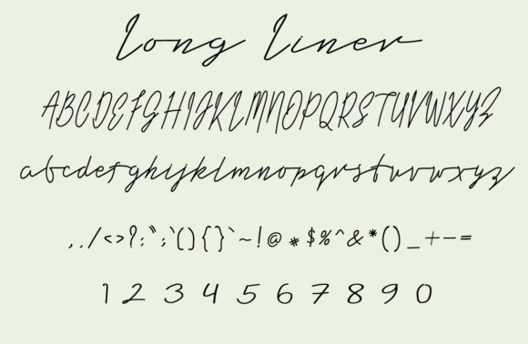 Long Liner Font font preview - 6