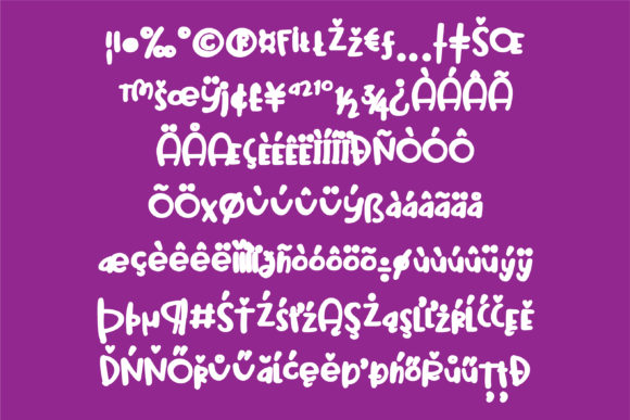 Magenta Pillow Font PNG with transparent background - Preview 1
