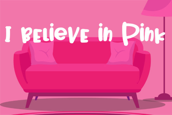 Magenta Pillow Font PNG with transparent background - Preview 2