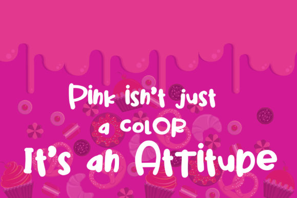 Magenta Pillow Font PNG with transparent background - Preview 3
