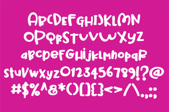 Magenta Pillow Font PNG with transparent background - Preview 4
