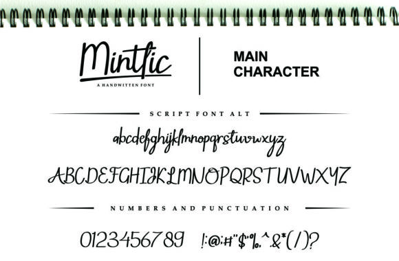 Mintlic Font PNG with transparent background - Preview 4