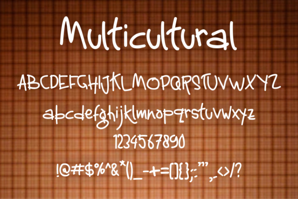Multicultural Font PNG with transparent background - Preview 1