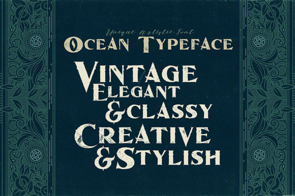 Ocean Family Font PNG with transparent background - Preview 3