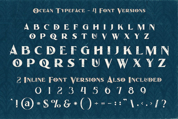 Ocean Family Font PNG with transparent background - Preview 4