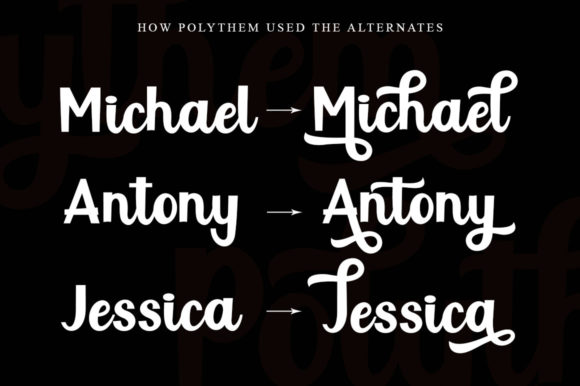 Polythem Font PNG with transparent background - Preview 3