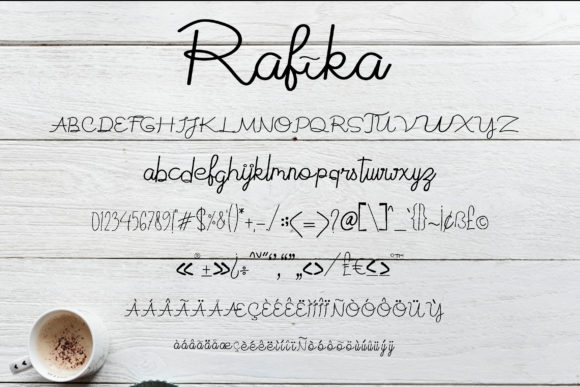 Rafika Font PNG with transparent background - Preview 3
