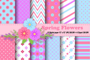 Spring Flower Digital Paper Graphic by CosmosFineArt · Creative Fabrica