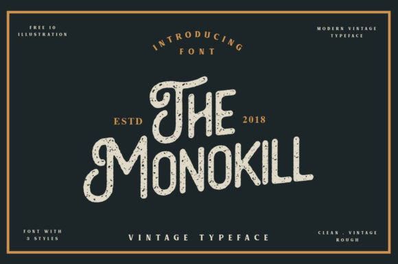 The Monokill Font by Eldertype Studio preview