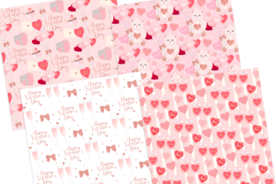 Valentine's Day Seamless Pattern Digital Papers Graphic by lilyuri0205 ...