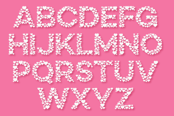 Countless Hearts Font PNG with transparent background - Preview 1