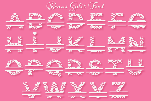 Countless Hearts Font PNG with transparent background - Preview 4