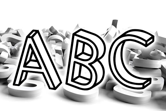 3D Letters Font - Preview 1