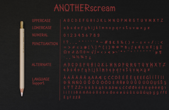 Another Scream Font - Preview 1