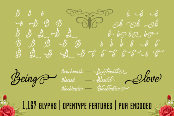 Being Love Duo Font PNG with transparent background - Preview 1