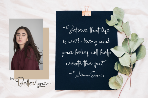 Betterlyne Script Font - Preview 4