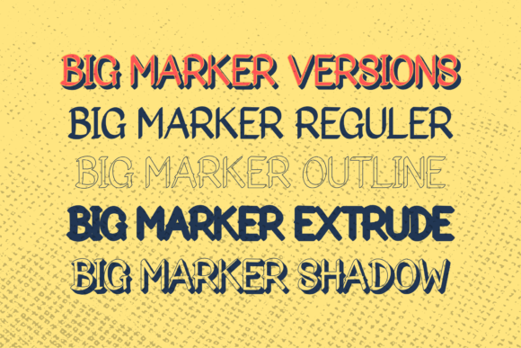 Big Marker Family Font - Preview 1