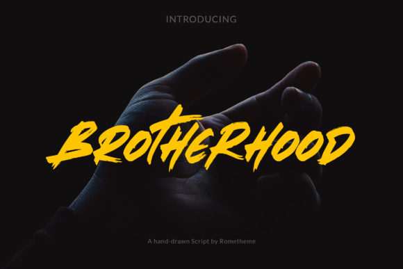 Brotherhood Display Font By rometheme
