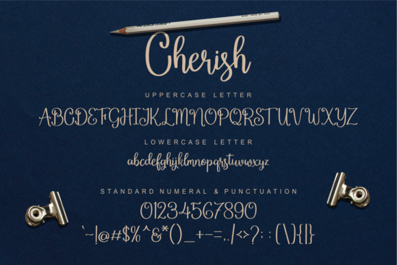Cherish Script Font PNG with transparent background - Preview 4