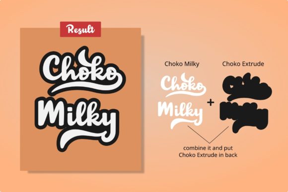 Choko Milky Font PNG with transparent background - Preview 1
