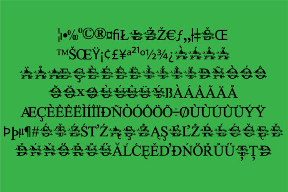 Christmas Floral Font - Preview 2