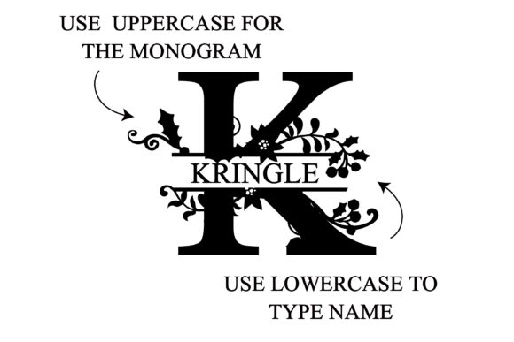Christmas Floral Font - Preview 3