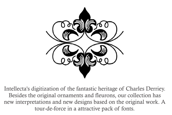 Derriey Vignettes Family Font PNG with transparent background - Preview 1