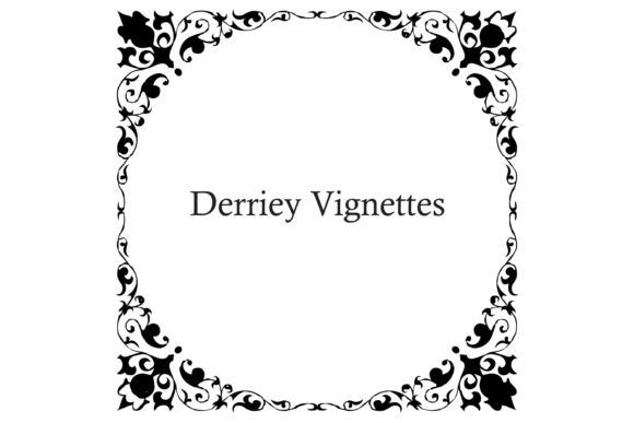 Derriey Vignettes Family Font PNG with transparent background - Preview 3