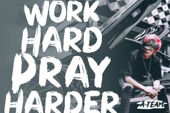 Dirty Brush Font PNG with transparent background - Preview 1