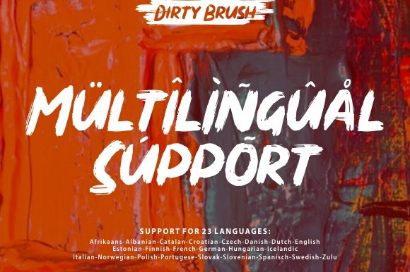 Dirty Brush Font PNG with transparent background - Preview 3